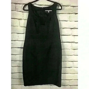 Carmen Marc Valvo Womens Size 12 Black Sleeveless Dress Front Bow